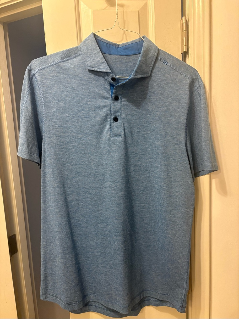 Men's Lululemon Light Blue Short-Sleeve Shirt